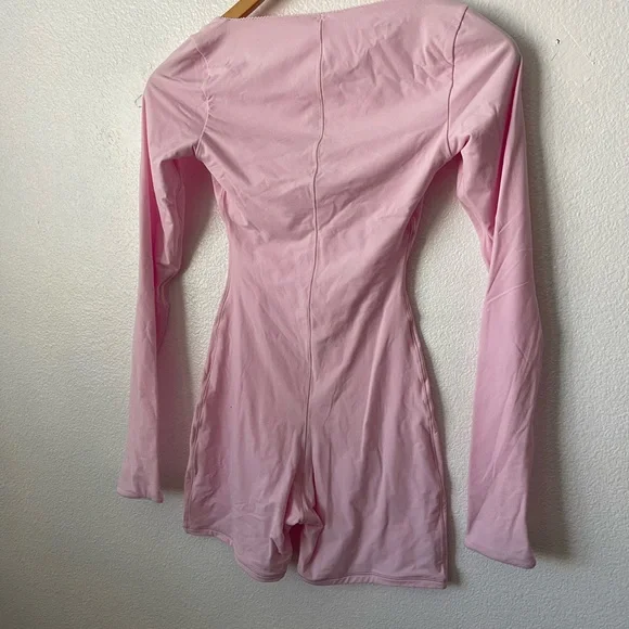 Skims Cherry Blossom Tonal Fits Everybody Picot Long Sleeve One Z Women's Sz XS - Picture 4 of 8